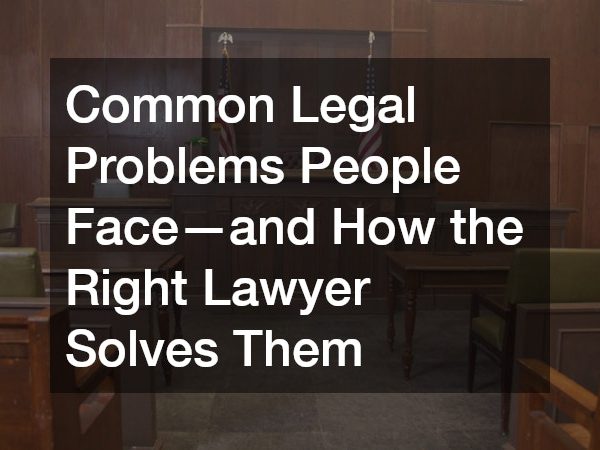 Common Legal Problems People Face—and How the Right Lawyer Solves Them